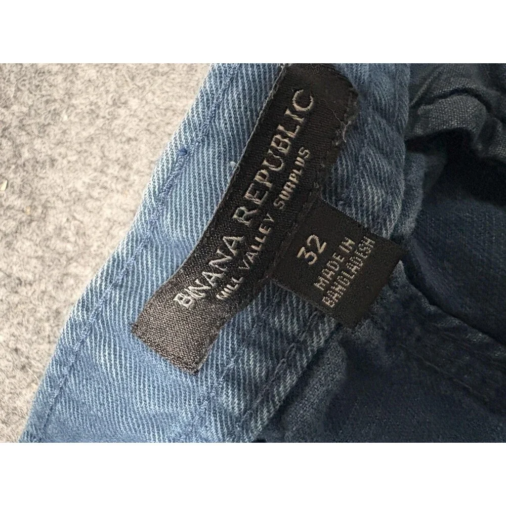 Banana Republic Mill Valley Surplus Chino Shorts Mens 32 Blue 8